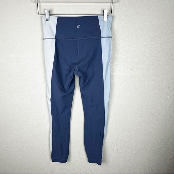 Athleta Two Toned Blue Soft Leggings Size Small - Picture 4 of 8